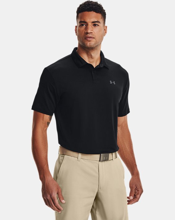 Men's UA Performance Polo Textured in Black image number 0